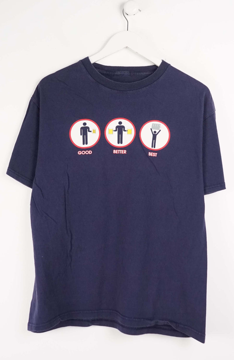 VINTAGE BEER GOOD BETTER BEST T-SHIRT (M)