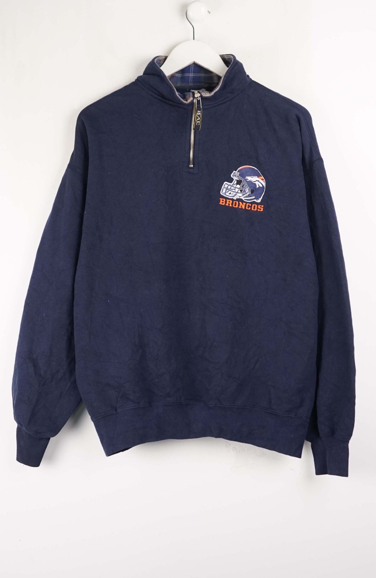 VINTAGE DENVER BRONCOS 1/4 ZIP SWEATER (M)