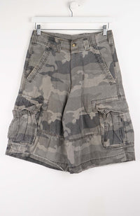 VINTAGE CAMO CARGO SHORTS W29