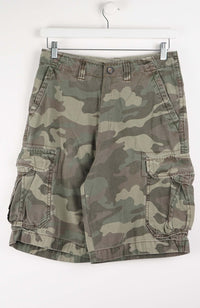 VINTAGE CAMO CARGO SHORTS W30