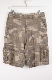 VINTAGE CAMO CARGO SHORTS W31