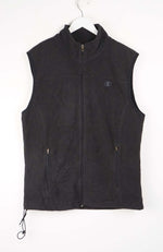 VINTAGE CHAMPION FLEECE VEST SWEATER (L)