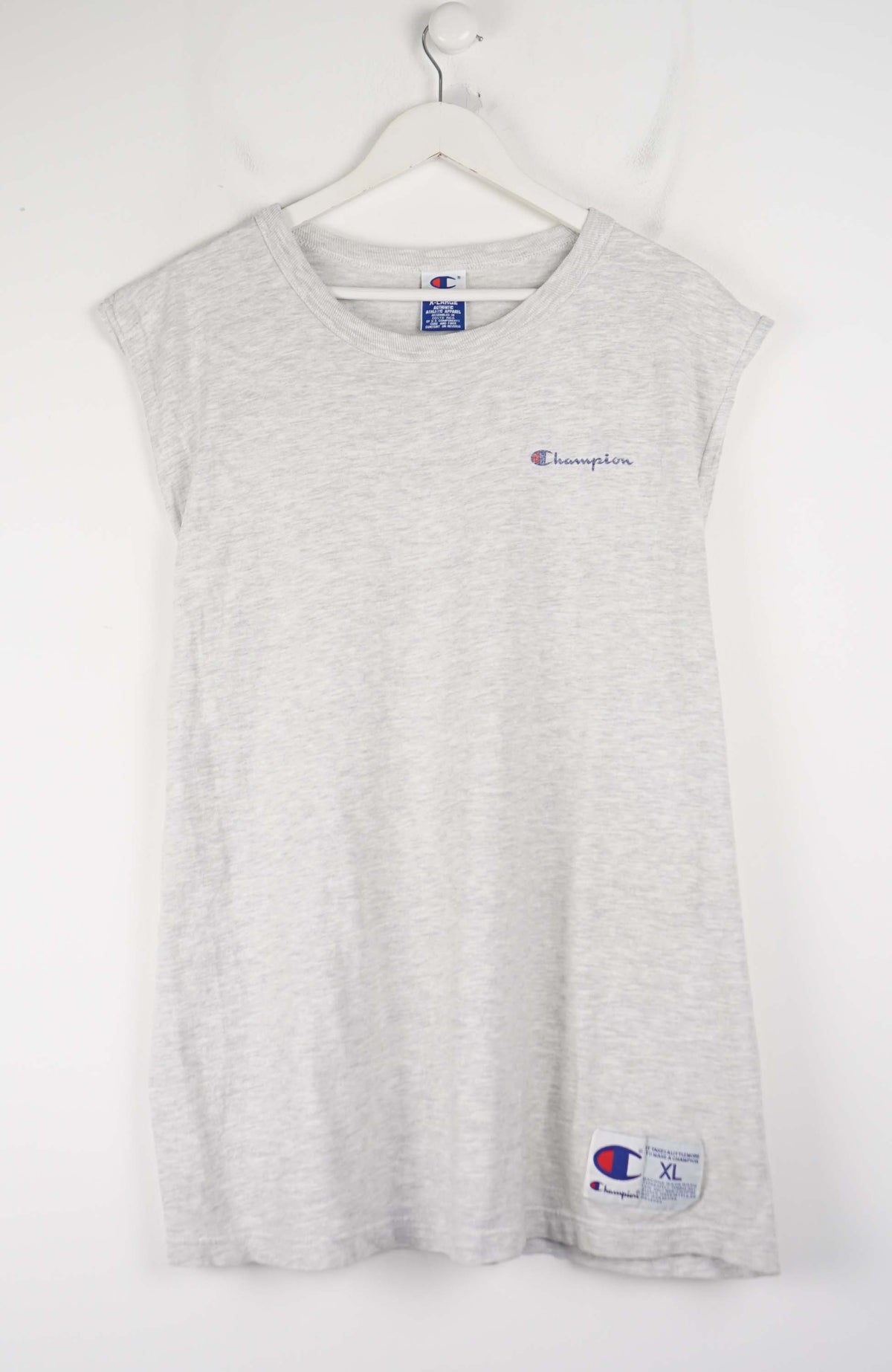 VINTAGE CHAMPION SLEEVELESS T-SHIRT (XL)