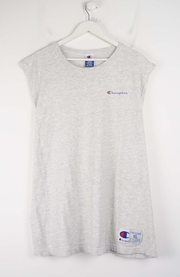 VINTAGE CHAMPION SLEEVELESS T-SHIRT (XL)