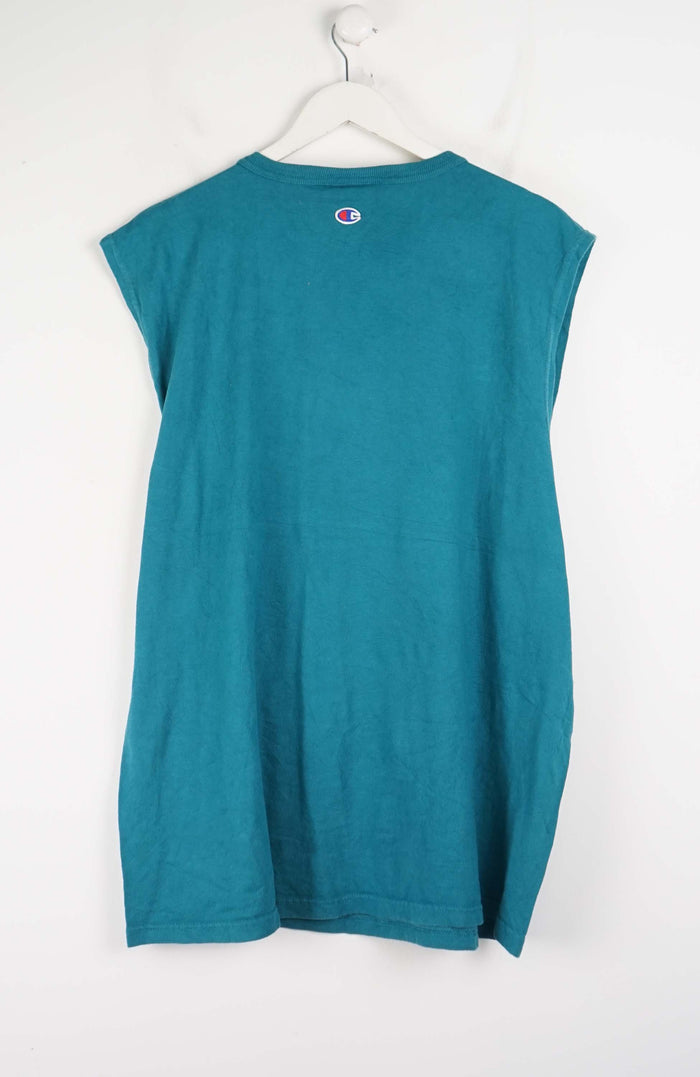 VINTAGE CHAMPION SLEEVELESS T-SHIRT (XL)