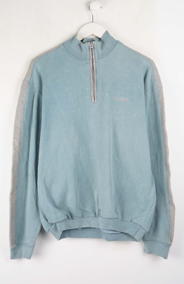 VINTAGE CHAPS 1/4 ZIP SWEATER (M)