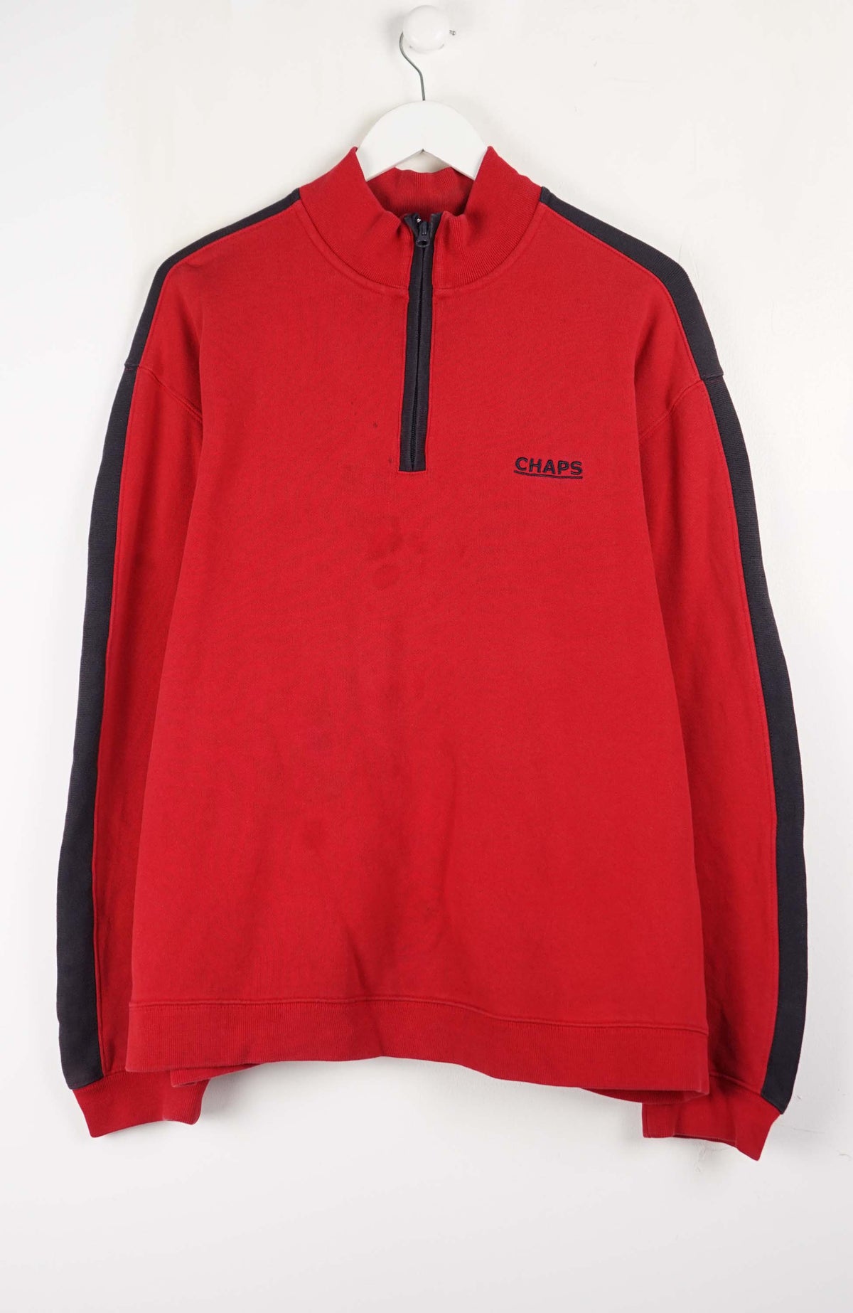 VINTAGE CHAPS 1/4 ZIP SWEATER (L)