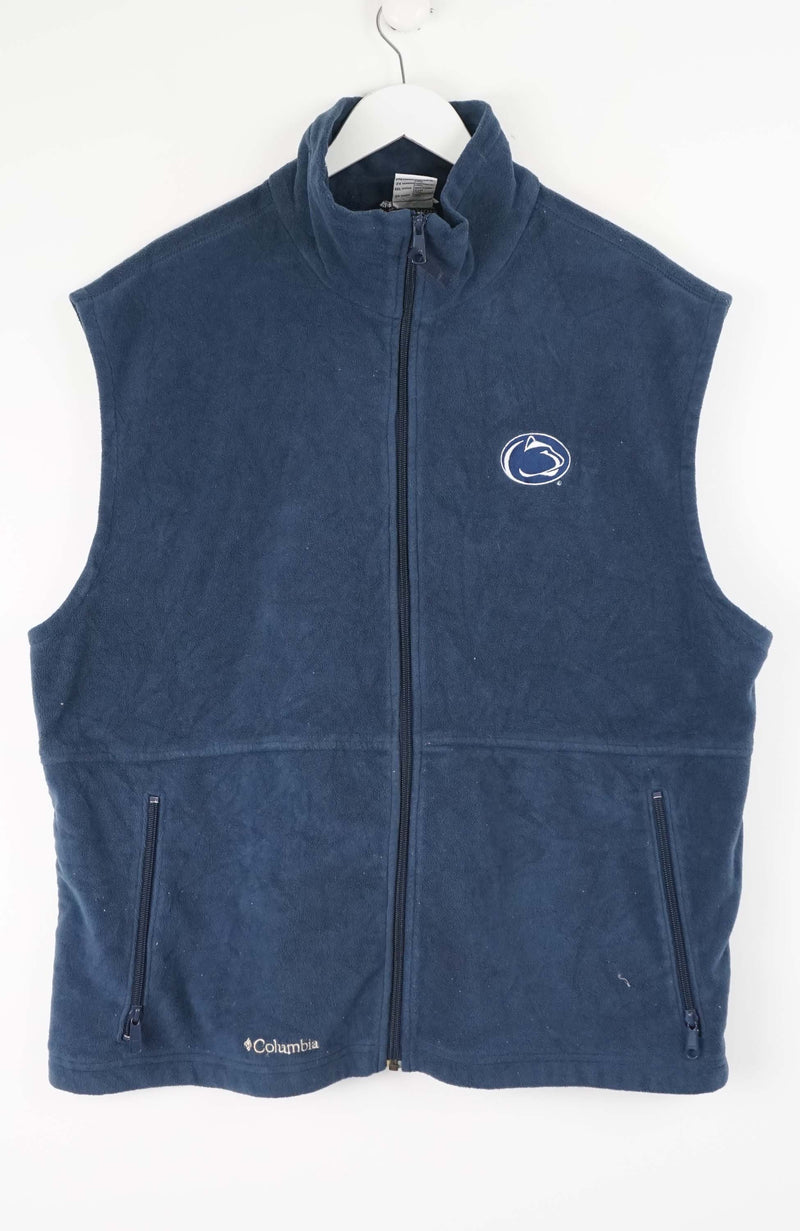 VINTAGE COLUMBIA PENN STATE FLEECE VEST SWEATER (XXL)