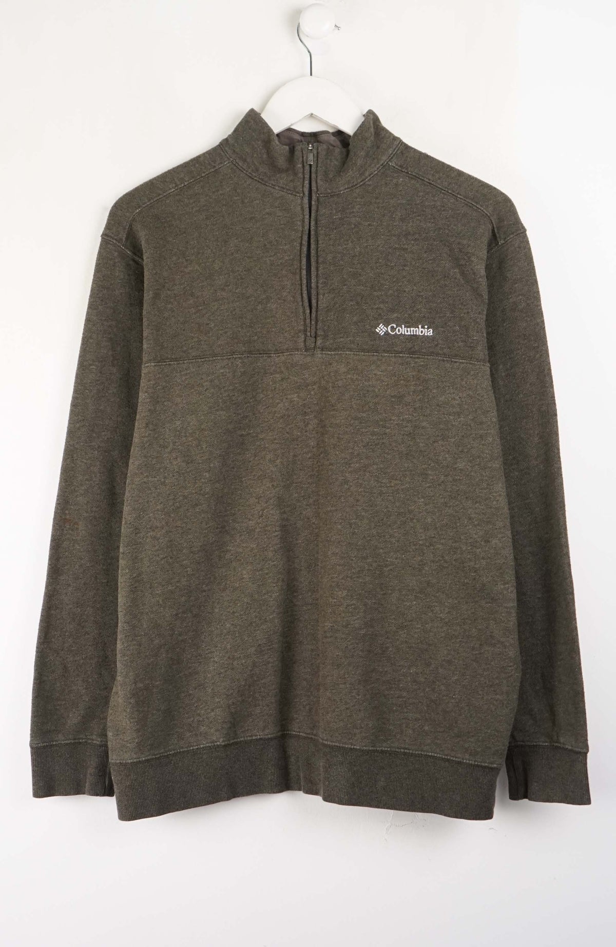 VINTAGE COLUMBIA 1/4 ZIP SWEATER (L)