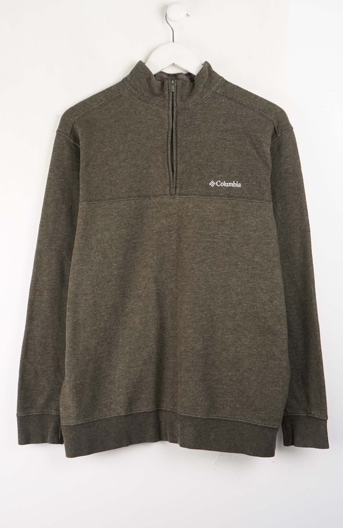 VINTAGE COLUMBIA 1/4 ZIP SWEATER (L)
