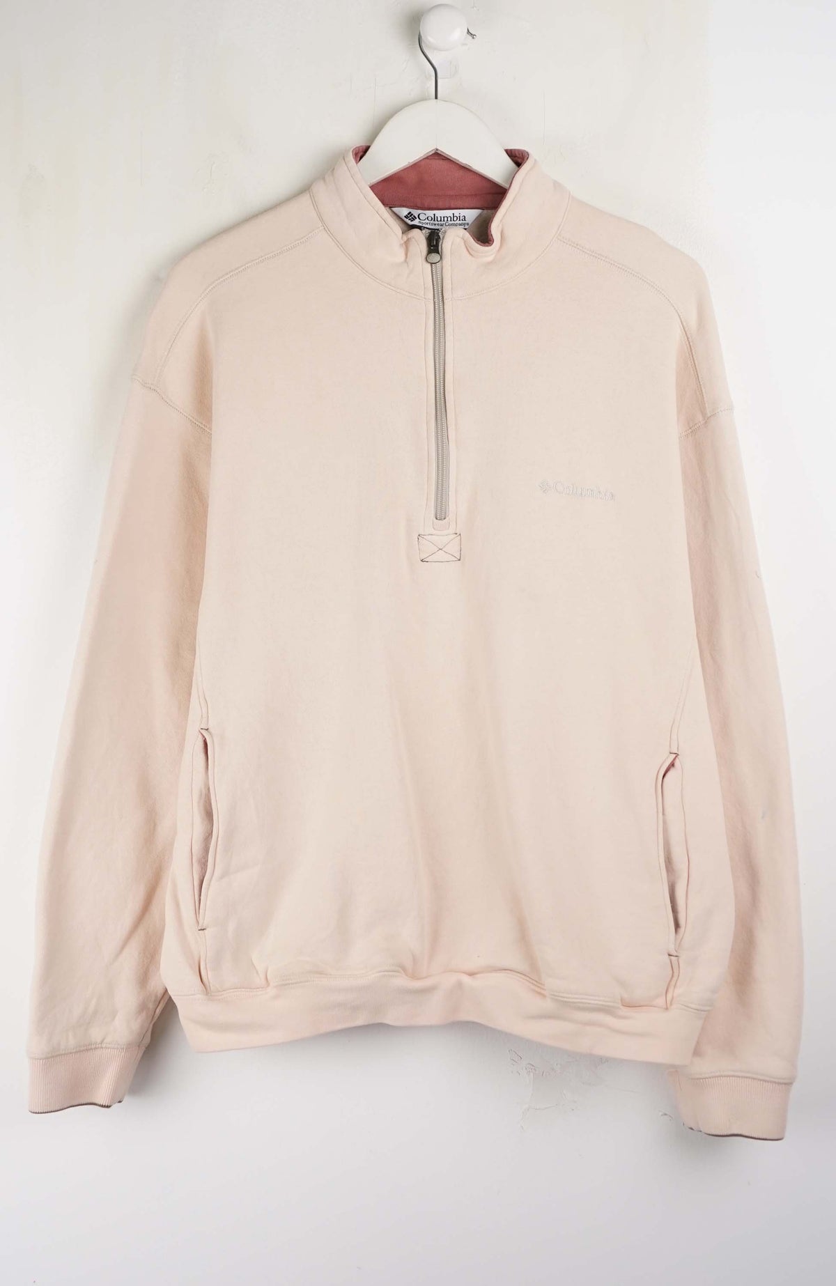VINTAGE COLUMBIA 1/4 ZIP SWEATER (L)