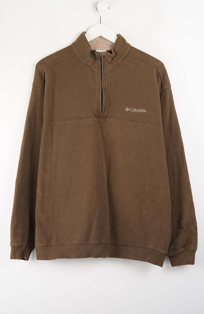VINTAGE COLUMBIA 1/4 ZIP SWEATER (L)