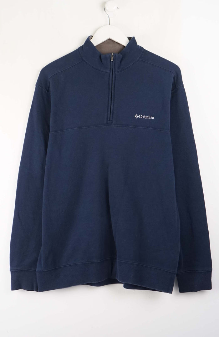 VINTAGE COLUMBIA 1/4 ZIP SWEATER (L)