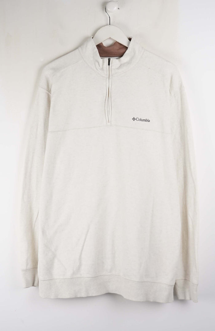 VINTAGE COLUMBIA 1/4 ZIP SWEATER (XL)