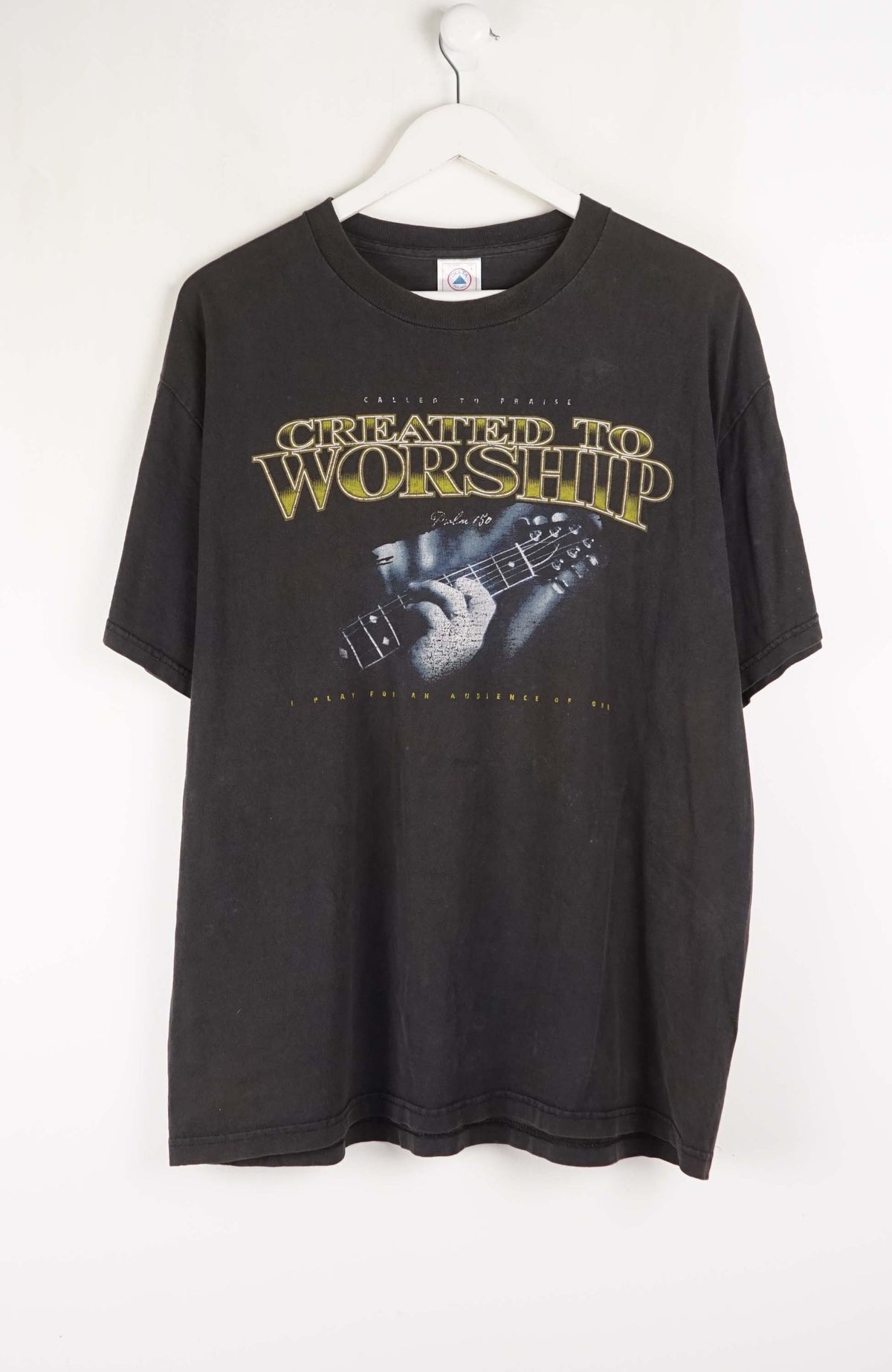 VINTAGE CREATED TO WORSHIP T-SHIRT (L)