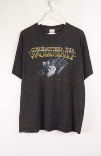 VINTAGE CREATED TO WORSHIP T-SHIRT (L)