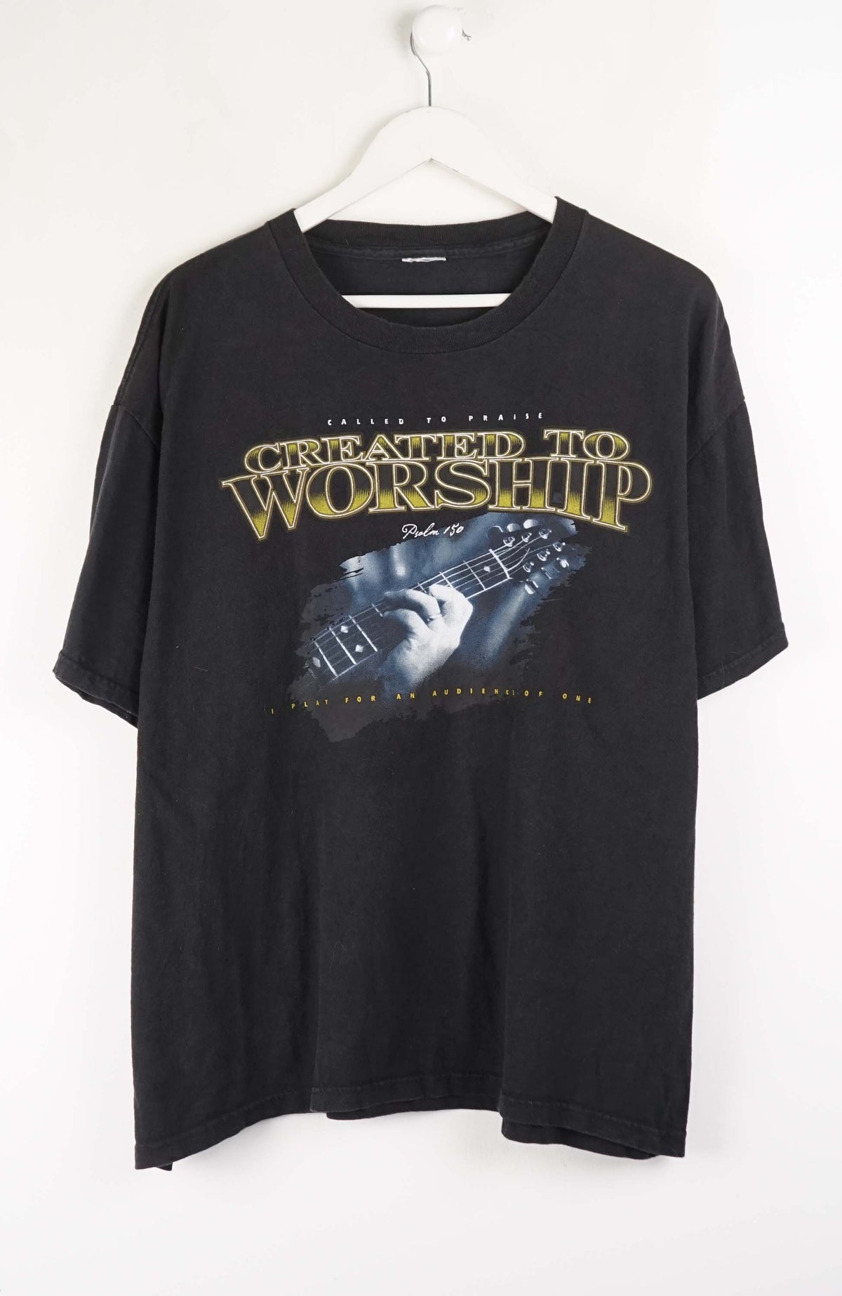 VINTAGE CREATED TO WORSHIP T-SHIRT (L)