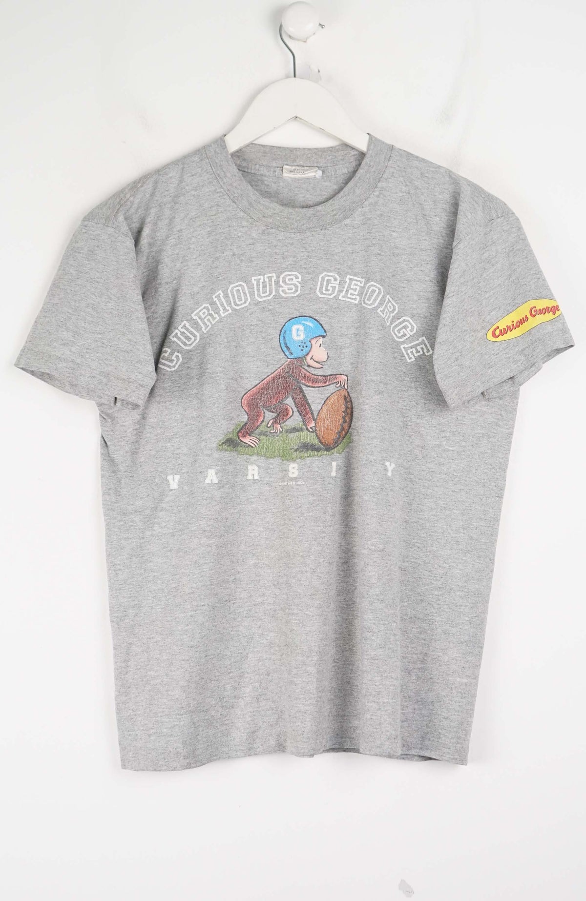 VINTAGE CURIOUS GEORGE VARSITY T-SHIRT (XS)