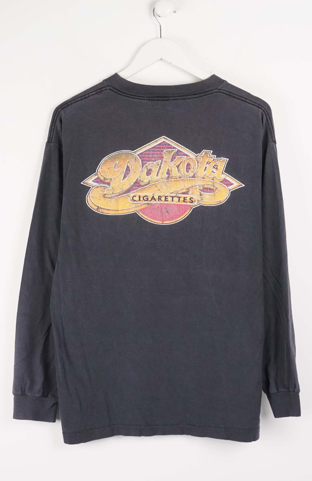 Gray long-sleeve shirt with a pocket on a white background