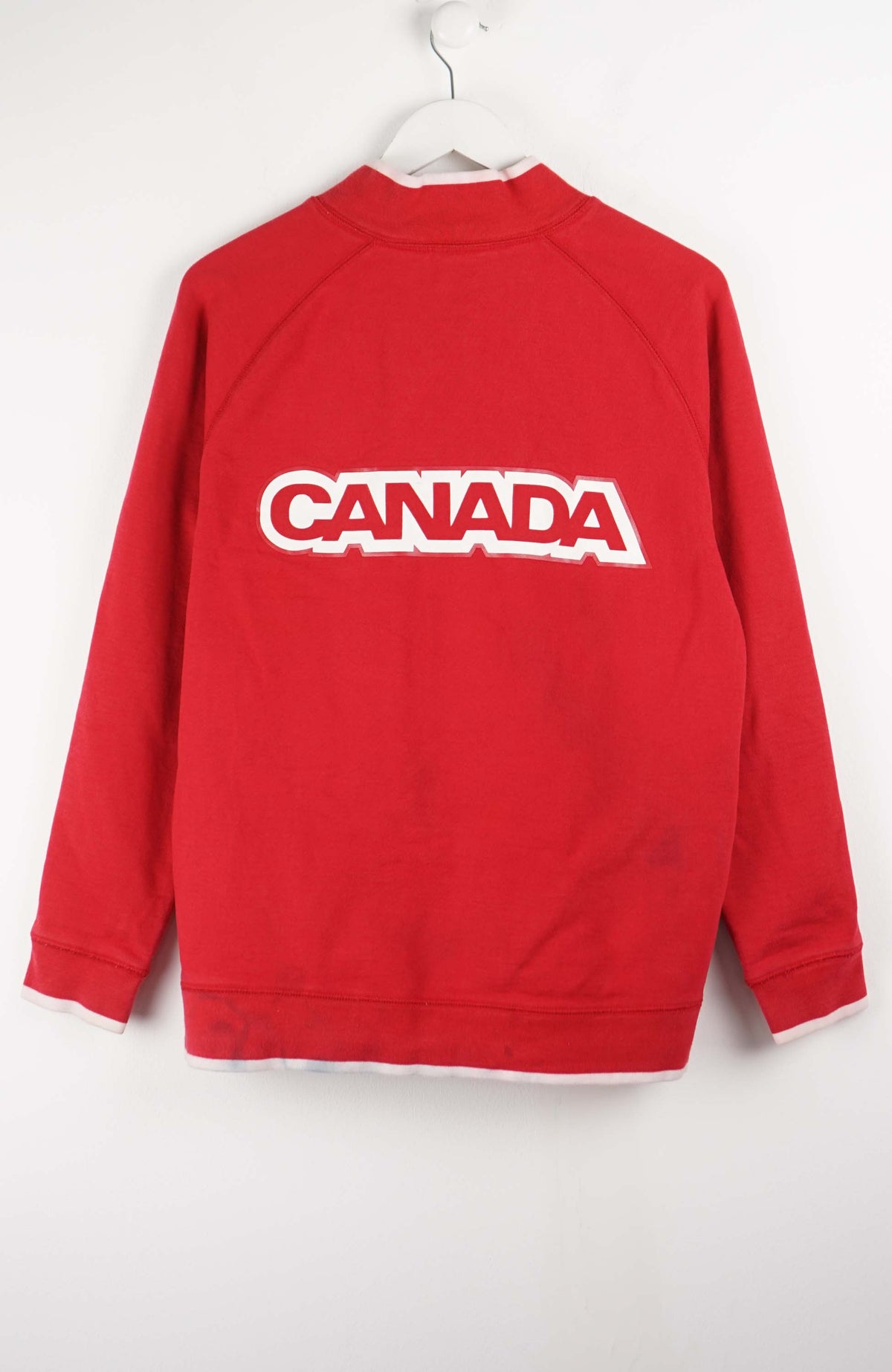VINTAGE OLYMPIC CANADA 1/4 ZIP SWEATER (M)
