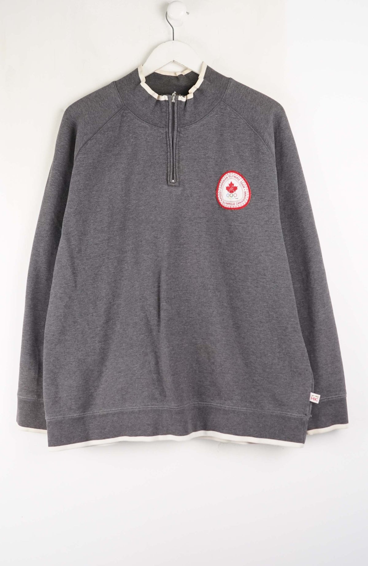 VINTAGE OLYMPIC CANADIAN 1/4 ZIP SWEATER (L)
