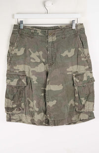 VINTAGE CAMO CARGO SHORTS W30