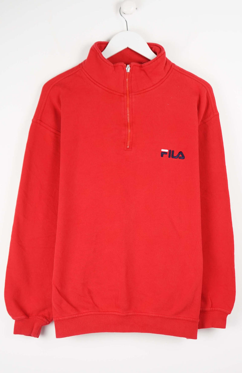 VINTAGE FILA 1/4 ZIP SWEATER (M)