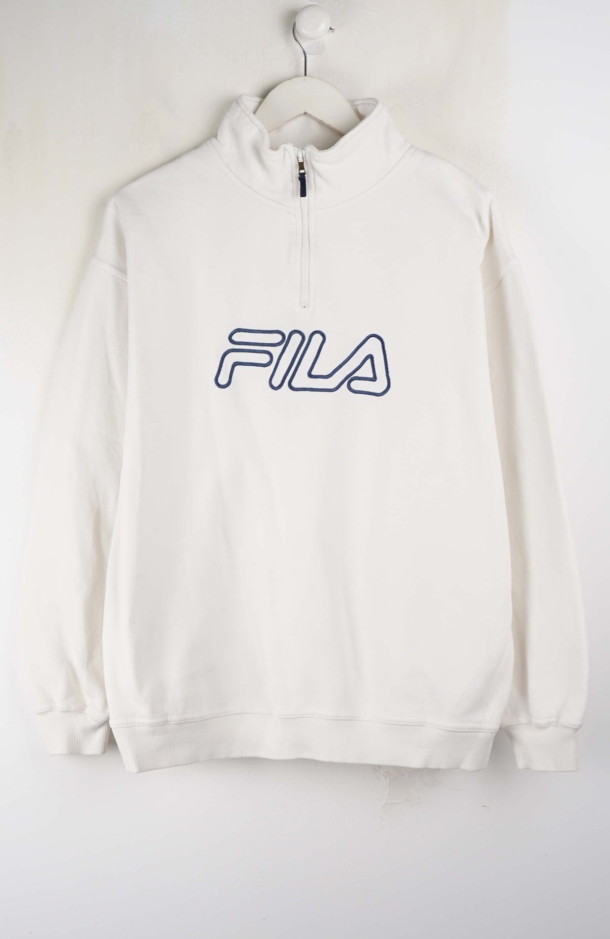 VINTAGE FILA 1/4 ZIP SWEATER (L)