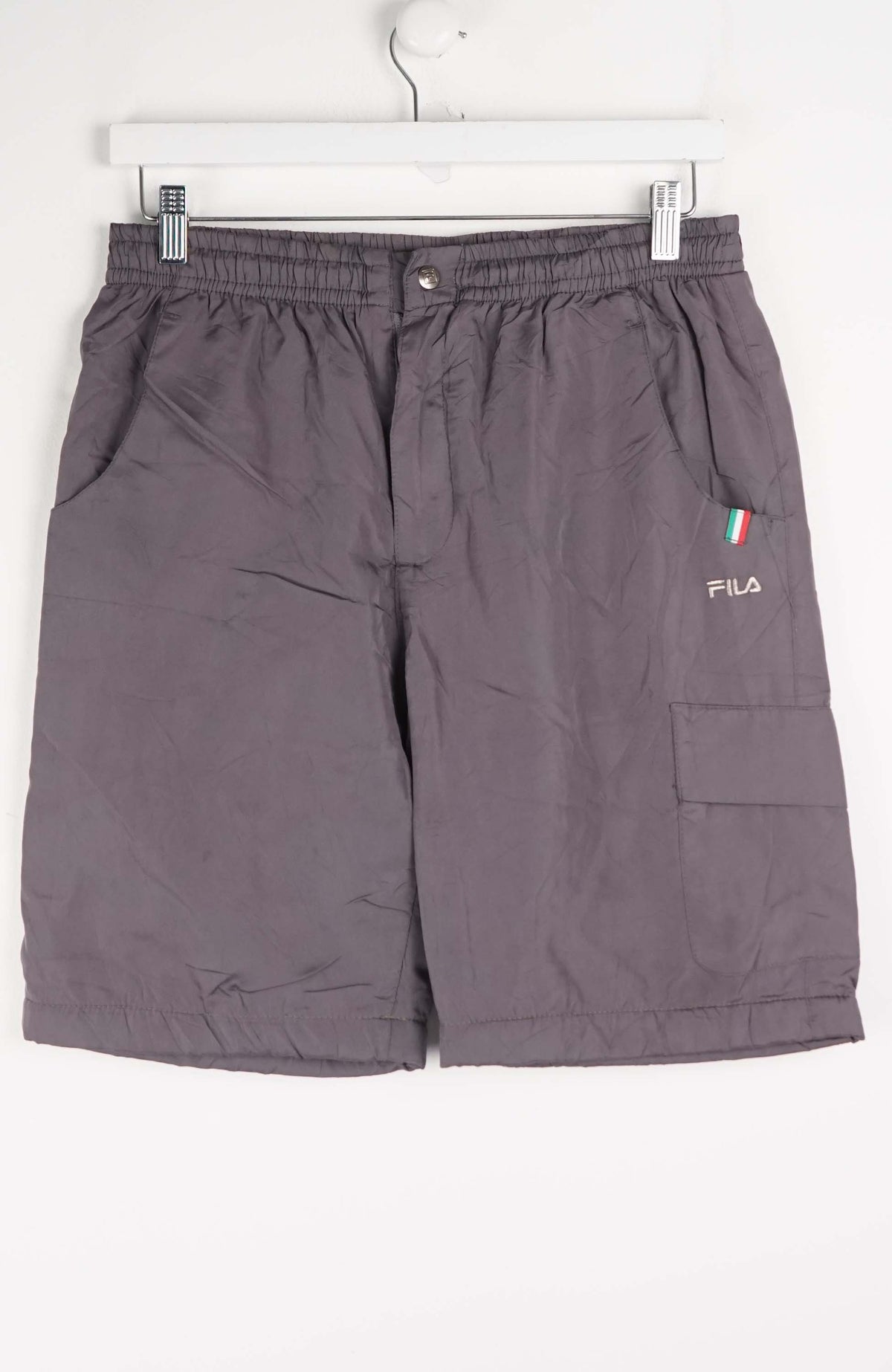 VINTAGE FILA TRACK PANT SHORTS (S)