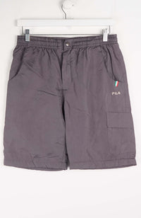 VINTAGE FILA TRACK PANT SHORTS (S)