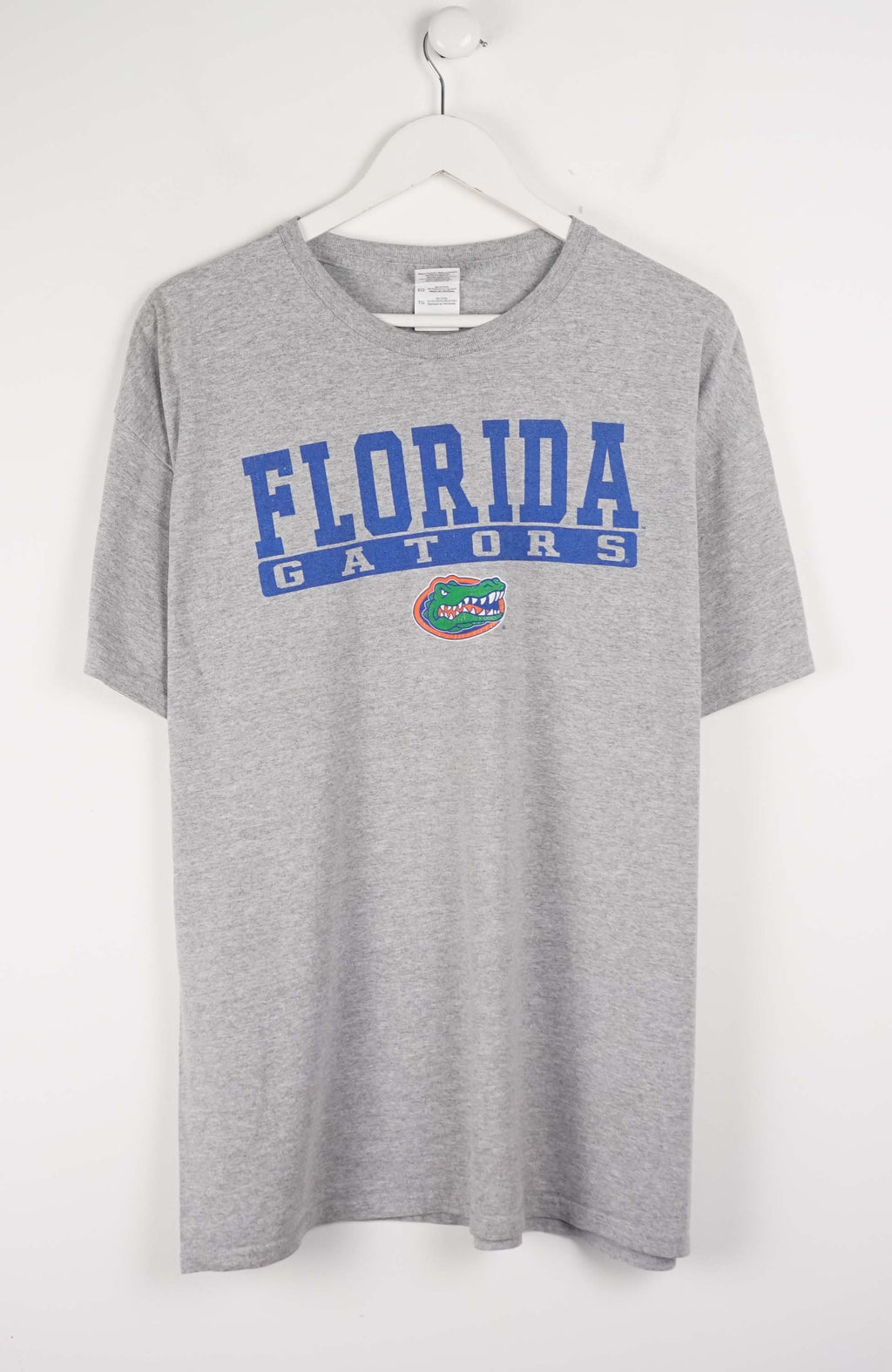 Gray t-shirt with 'Florida Gators' text and logo on a white background
