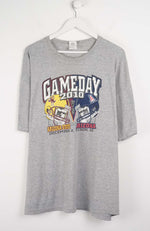 Gray t-shirt with 'Gameday 2010' graphic on a white background
