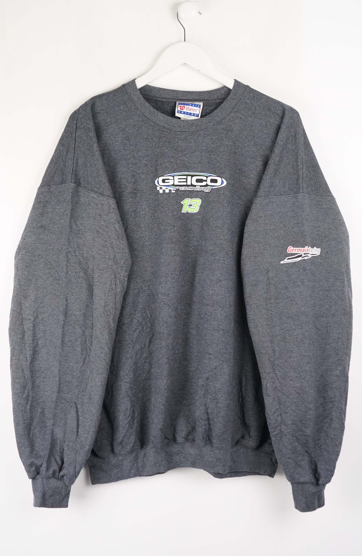 VINTAGE NASCAR GEICO RACING 13 SWEATER (L)