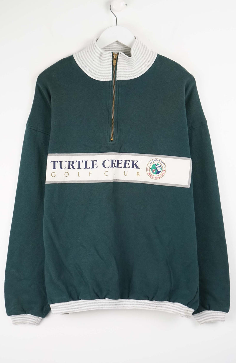 VINTAGE GOLF 1/4 ZIP SWEATER (L)