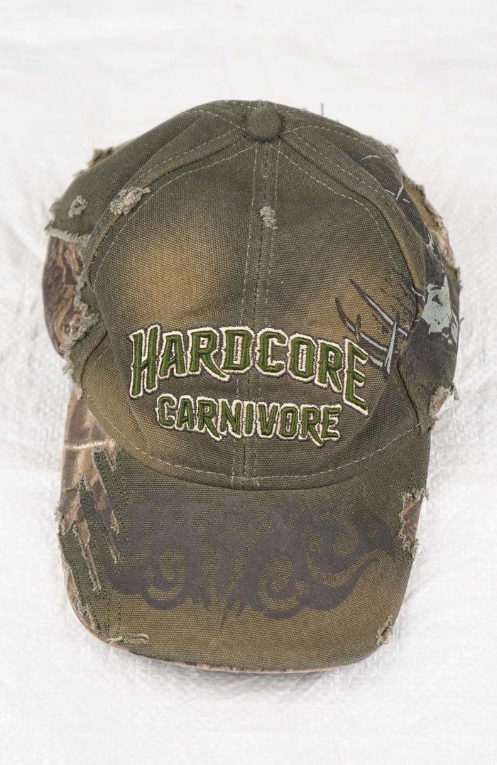 VINTAGE HARDCORE CARNIVORE REAL TREE HAT