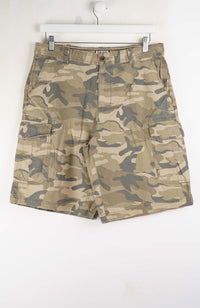 VINTAGE CAMO CARGO SHORTS W31