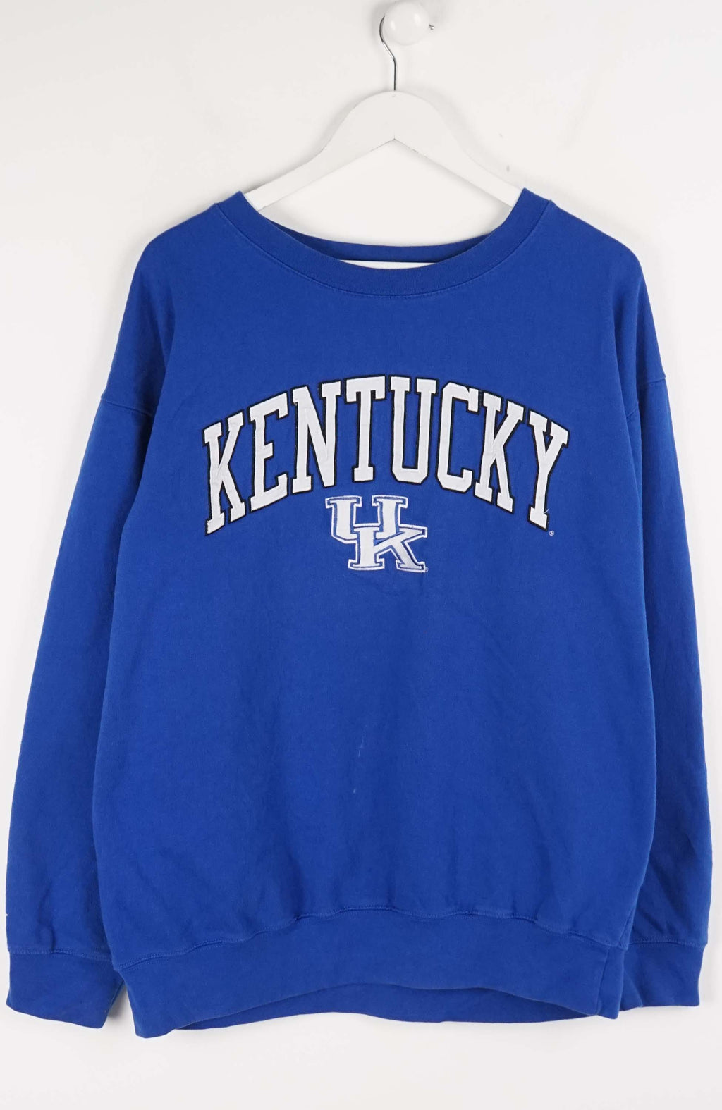 Blue sweatshirt with 'Kentucky' and a logo on a white background