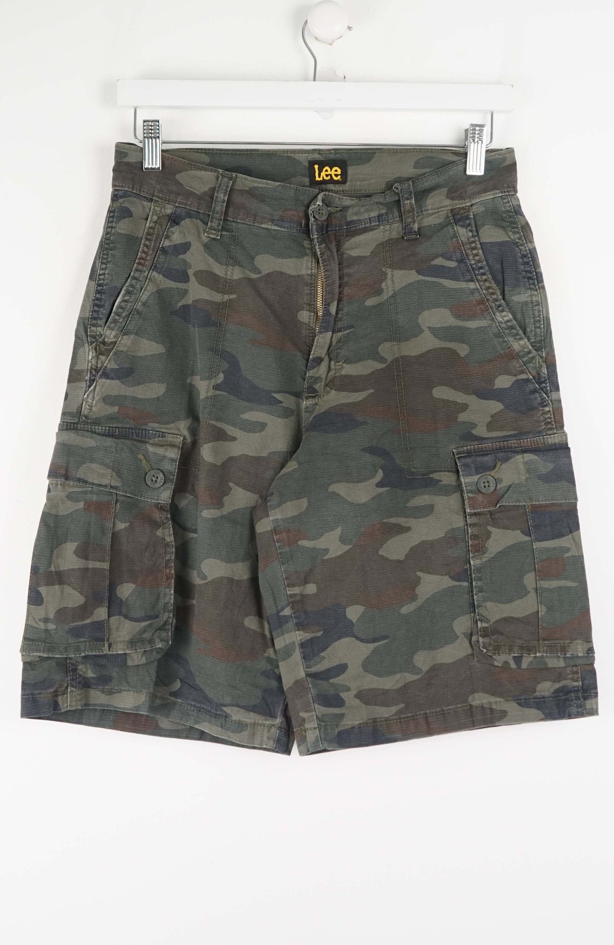 VINTAGE LEE CAMO CARGO SHORTS W28