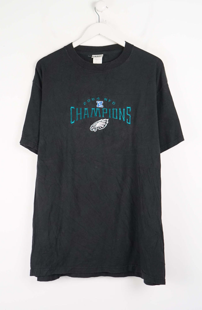 VINTAGE PHILADELPIA EAGLES 2004 NFL CHAMPIONS T-SHIRT (L)