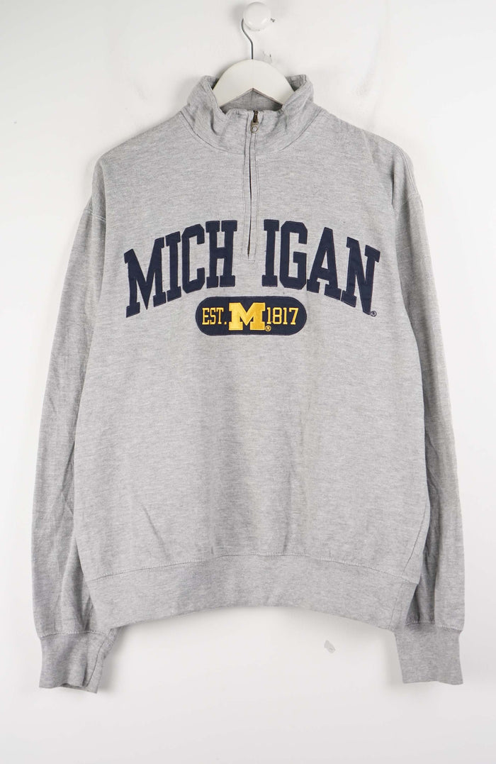 VINTAGE MICHIGAN I/4 ZIP SWEATER (M)