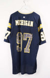 Navy blue jersey with 'Michigan' and number '97' on a white background