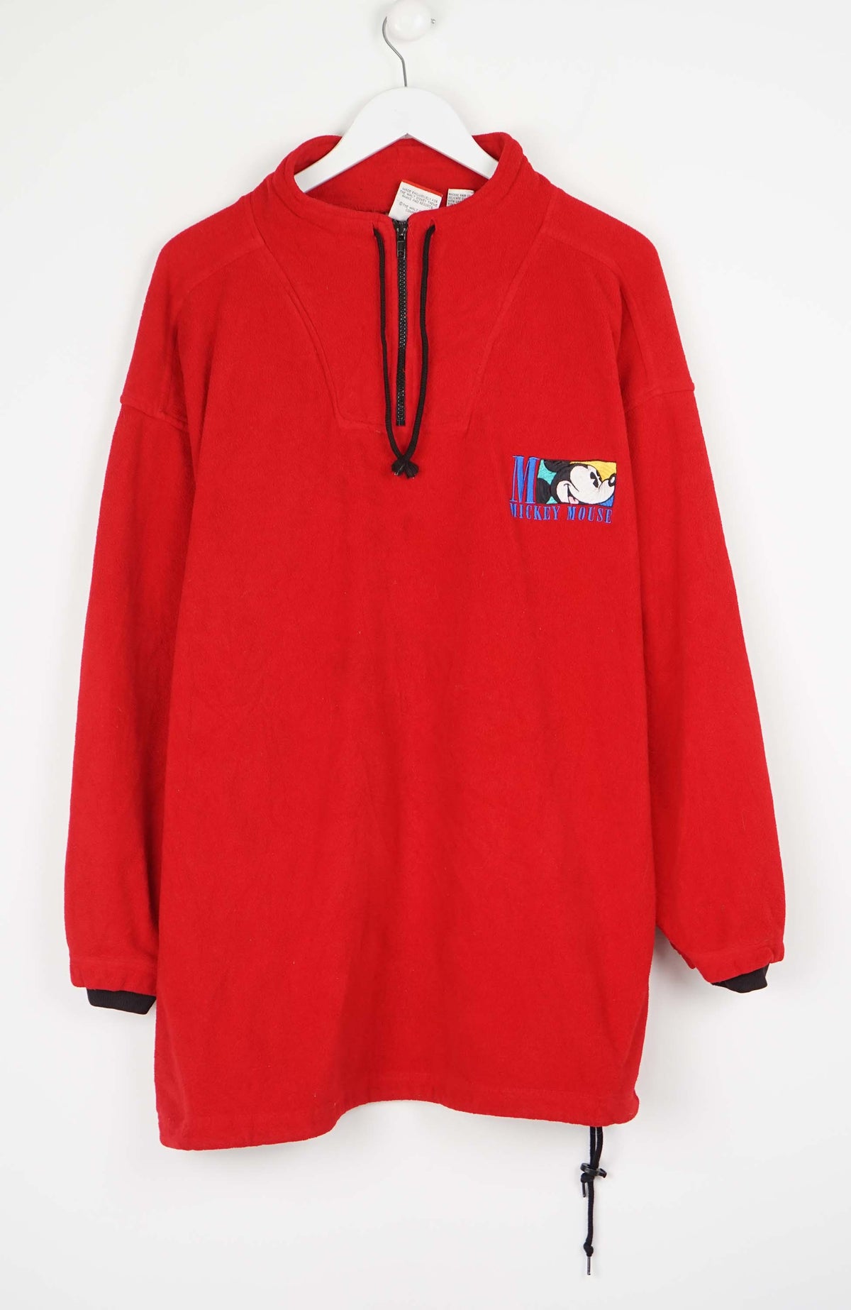 VINTAGE MICKEY MOUSE FLEECE 1/4 ZIP SWEATER (XXL)