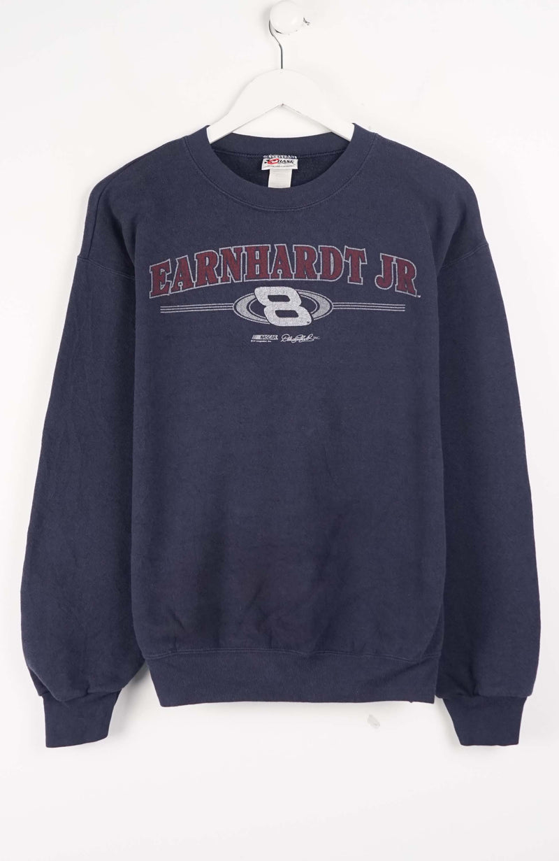 Navy blue sweatshirt with 'Earnhardt Jr.' and number 8 on a white background