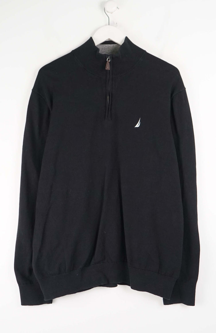 VINTAGE NAUTICA 1/4 ZIP KNIT SWEATER (XL)