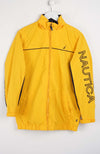 Yellow jacket with Nautica branding on a white background