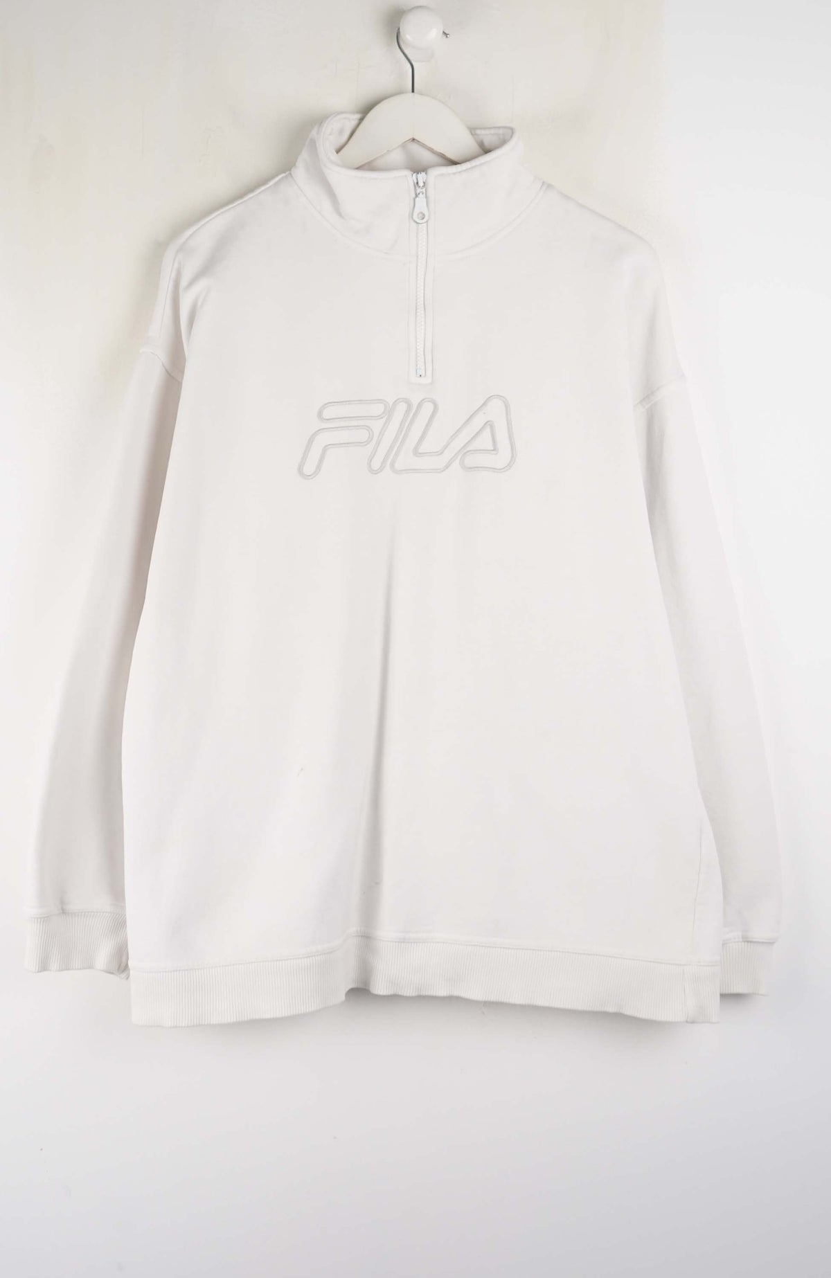 VINTAGE FILA 1/4 ZIP SWEATER (XL)