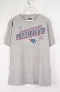 VINTAGE NFL AFC CHAMPIONS NEW ENGLAND PATRIOTS T-SHIRT (L)