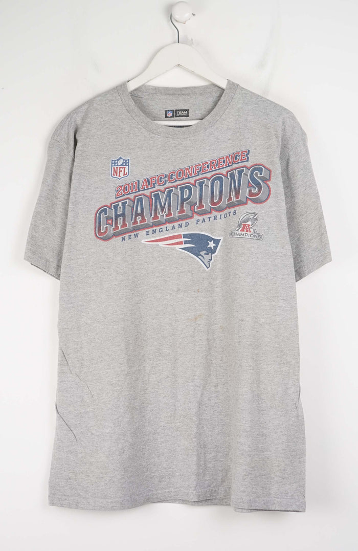 VINTAGE NFL AFC CHAMPIONS NEW ENGLAND PATRIOTS T-SHIRT (L)