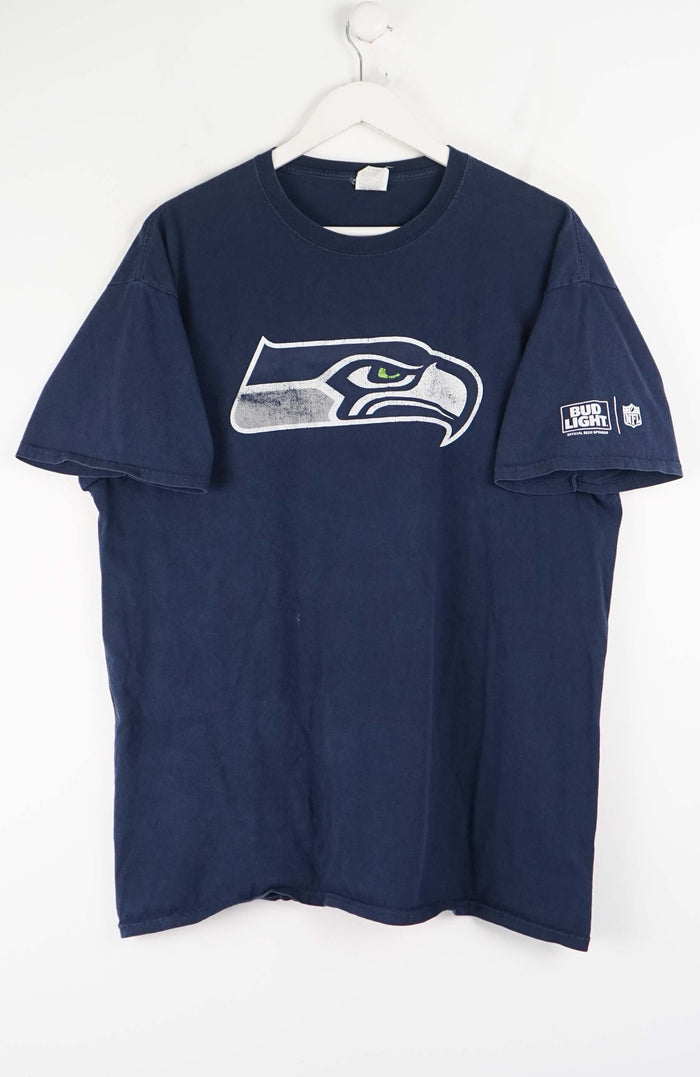 VINTAGE SEATTLE SEAHAWKS NFL BUD LIGHT T-SHIRT (L)