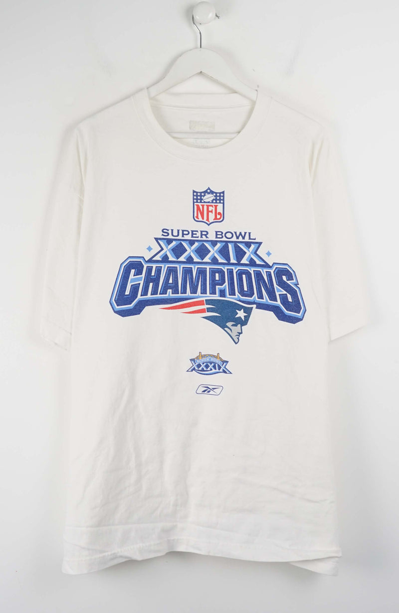 VINTAGE NFL REEBOK PATRIOTS SUPER BOWL CHAMPIONS T-SHIRT (XXL)